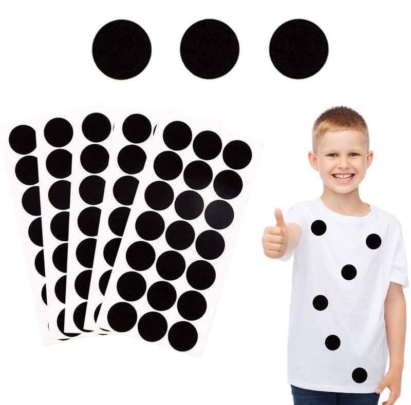 Iceyyyy 100+ Pieces Black Adhesive Felt Circles, Black Self-Adhesive Felt Sticker for Halloween DIY Projects, Professional Craft Finishing (1 Inch) - Image 1
